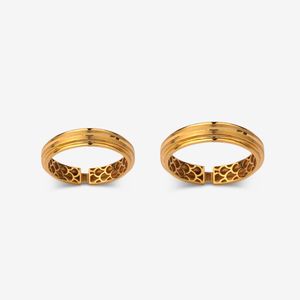 ست حلقه طلا 18 عیار زنانه و مردانه گلدم مدل حلقه ستR343010