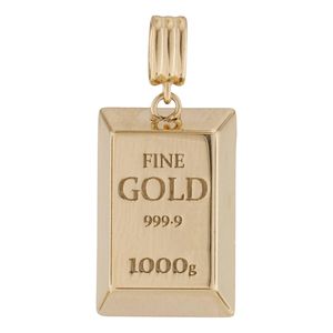 تصویر اصلی آویز گردنبند طلا 18 عیار زنانه گلدم مدل PE-3090055 طرح شمش