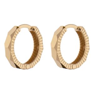تصویر اصلی گوشواره حلقهای طلا 18 عیار زنانه گلدم مدل امگا تراشE-3070075