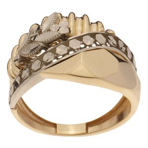 انگشتر طلا کم اجرت 18 عیار زنانه گلدم مدل تراشR341030