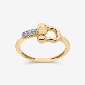 انگشتر طلا 18 عیار زنانه گلدم مدل R355018