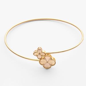 بنگل طلا 22 عیار زنانه گلدم مدل ونکلیف2B445011