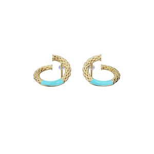 گوشواره میخی طلا 18 عیار زنانه گلدم مدل مینا E211026