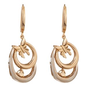 تصویر اصلی گوشواره حلقه ای طلا 18 عیار زنانه گلدم مدل مات و براقE2312003