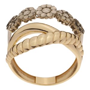 انگشتر طلا کم اجرت 18 عیار زنانه گلدم مدل تراشR341027