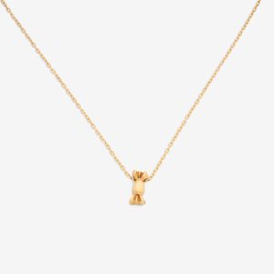 گردنبند طلا 18 عیار زنانه با زنجیر حلقه‌ای (فلامینگو) گلدم مدل طرح شکلاتPE147010