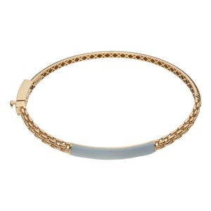 بنگل طلا 18 عیار زنانه گلدم مدل مینا خطیB-3070009