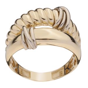 تصویر اصلی انگشتر طلا 18 عیار زنانه گلدم مدل اینه ای و پیچR-3090048