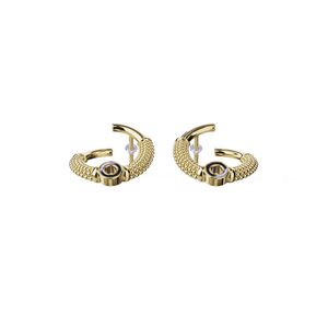 گوشواره میخی طلا 18 عیار زنانه گلدم مدل دایره E211022