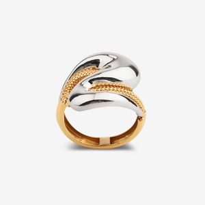 تصویر اصلی انگشتر طلا کم اجرت 18 عیار زنانه گلدم مدل دو رنگR344011