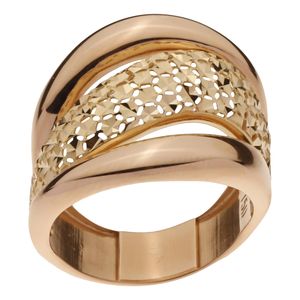 انگشتر طلا کم اجرت 18 عیار زنانه گلدم مدل تراشR341032