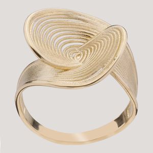 انگشتر طلا 18 عیار زنانه گلدم مدل پیچ R-390010