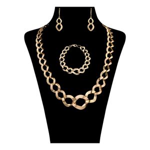 نیم ست طلا کم اجرت 18 عیار زنانه گلدم مدل گندمیF-6311001