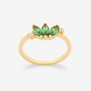 تصویر اصلی انگشتر طلا 18 عیار زنانه گلدم مدل R353020