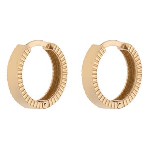 تصویر اصلی گوشواره حلقهای طلا 18 عیار زنانه گلدم مدل امگا تراشE-3070072